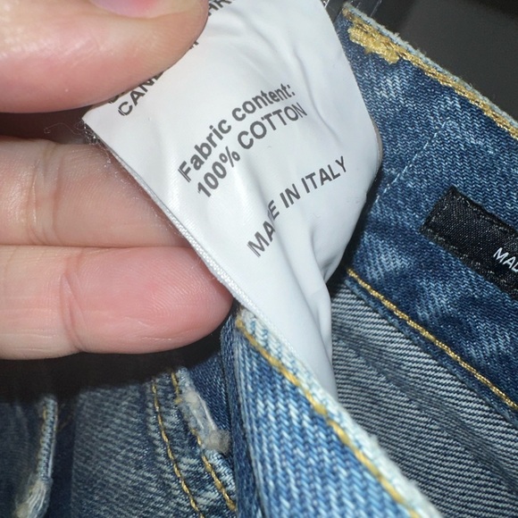 R-13 Tailored Drop Cropped Jeans in Kelly Size 23 - Picture 4 of 7